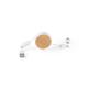 Cable usb retráctil 6 en 1 en abs reciclado 100% rabs y bambú Rubins Ref.PS97091-BLANCO 