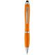 Bolígrafo con stylus con cuerpo y empuñadura del mismo color con acabados cromados “nash”  Ref.PF106739-NARANJA 