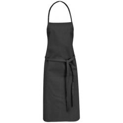 Delantal negro 100% algodón - Sartenes y utensilios de cocina profesional