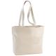 Bolsa tote de algodón 320 g/m² con cremallera Ningbo Ref.PF120331-NATURAL 