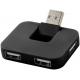 Hub USB de 4 puertos Gaia Ref.PF123598-NEGRO INTENSO 