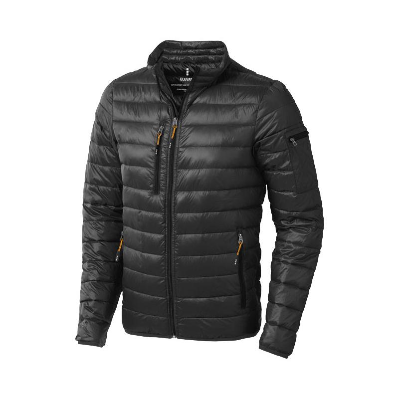 Chaqueta de ligera para hombre con capucha corto Delgado Negro Colcomx  Chaqueta de plumón con capucha ligera