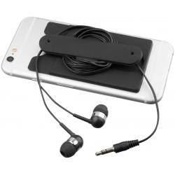 Auriculares internos con cable y porta tarjetas de silicona para teléfono 