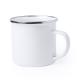 Taza de metal esmaltada vintage de 370ml Neyms Ref.6111-BLANCO 