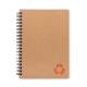 Cuaderno de anillas 70 hojas 13x18,5cm Stonebook Ref.MDMO9536-NARANJA 