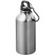 Botella de 400 ml de aluminio con mosquetón Oregon Ref.PF100002-PLATEADO 