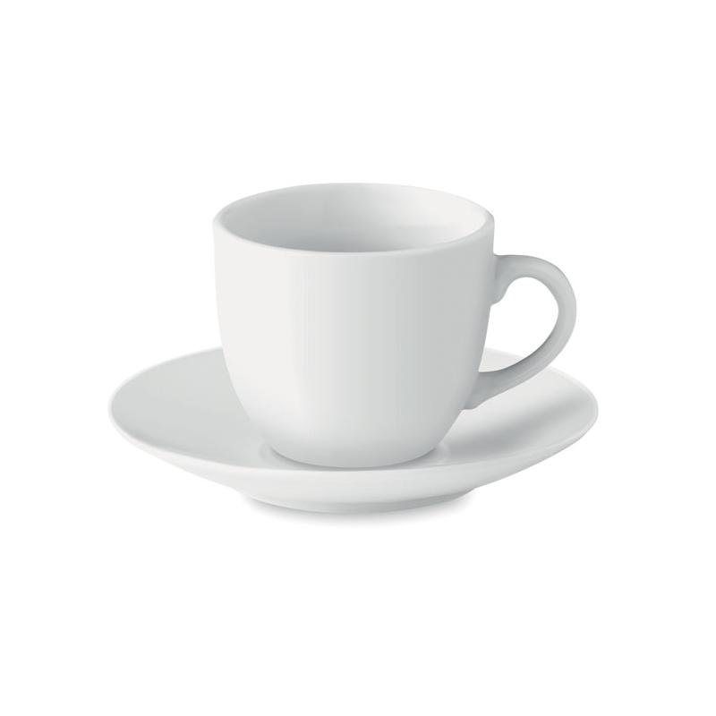 Taza 80ml y plato cerámica café Espresso