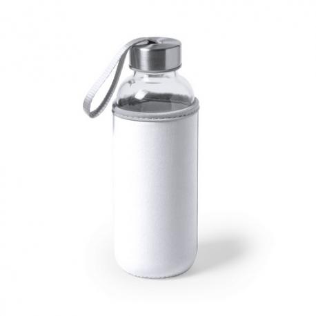 Botella de agua personalizada de cristal 420ml con funda Dokath