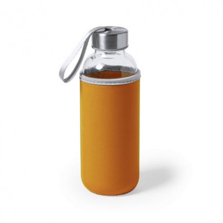 Botella de agua personalizada de cristal 420ml con funda Dokath