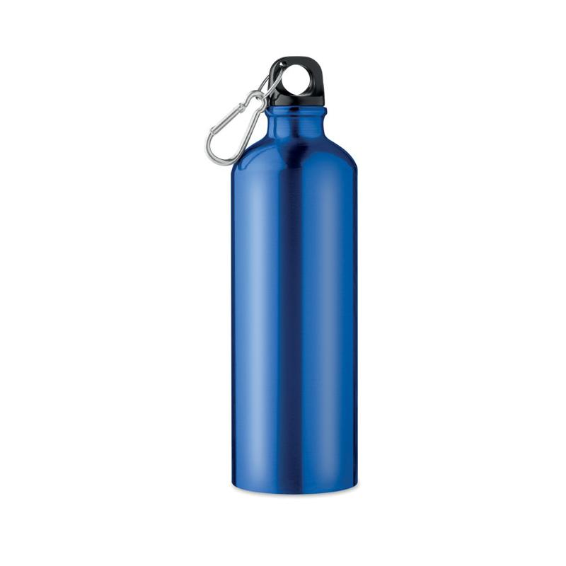 Botella de agua personalizada de aluminio con mosquetón (750 ml)