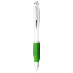 Bolígrafo blanco con empuñadura de color Nash