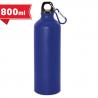 Botella de aluminio con mosqueton 800 ml. 