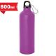 Botella de aluminio con mosqueton 800 ml. 