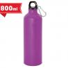 Botella de aluminio con mosqueton 800 ml. 