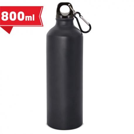 Botella de aluminio con mosqueton 800 ml. 