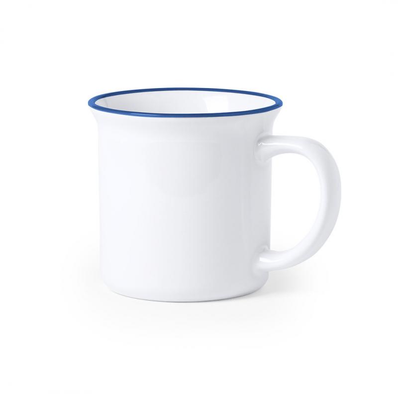 Taza de cerámica esmaltada de 400 ml para impresión por sublimación - beige