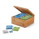 Caja de té de bambú con 4 compartimentos y cierre magnético Arnica Ref.PS93996-NATURAL 