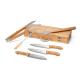 Juego de utensilios de barbacoa suministrados en estuche de bambú Kabsa Ref.PS53844-NATURAL 