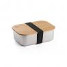 Fiambrer. Recipiente hermético de acero inoxidable y tapa de bambú Shino