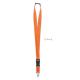 Lanyard 25mm con mosquetón Wide lany Ref.MDMO9661-NARANJA 