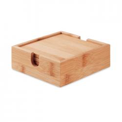 Set de 4 posavasos bambú Mendi