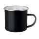 Taza promocional metálica en esmaltado vintage 350ml Plateado Ref.MDMO9756-NEGRO 