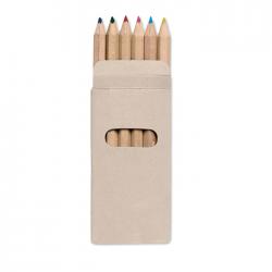 6 lápices de colores en caja Abigail