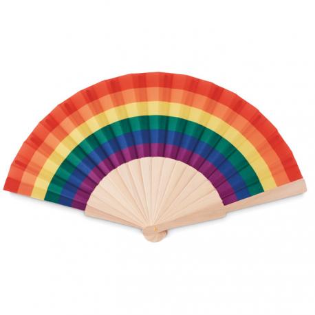 Abanico de madera rainbow Bowfan