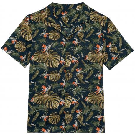 Camisa ecorresponsable con estampado hawaiano hombre