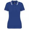Polo de manga corta para mujer con ribetes contrastados