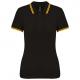 Polo de manga corta para mujer con ribetes contrastados Ref.TTK273-AMARILLO NEGRO