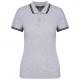 Polo manga corta a rayas mujer Ref.TTK273-OXFORD GREY/BLACK