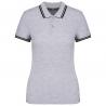 Polo de manga corta para mujer con ribetes contrastados