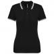 Polo de manga corta para mujer con ribetes contrastados Ref.TTK273-BLANCO NEGRO