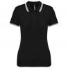 Polo de manga corta para mujer con ribetes contrastados