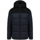 Parka acolchada bicolor con capucha unisex Ref.TTK6163-MARINA/NEGRO