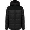 Parka acolchada bicolor con capucha unisex