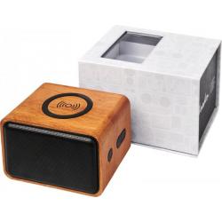 Altavoz con base de carga inalámbrica de 3 W Wooden