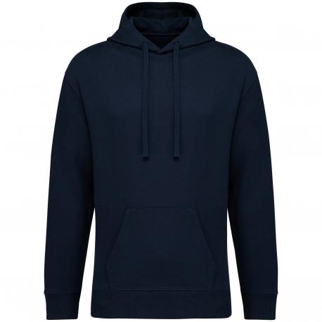 Sudadera ecorresponsable con capucha y hombros caídos french terry unisex