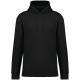 Sudadera ecorresponsable con capucha y hombros caídos, felpa perchada unisex Ref.TTNS436-NEGRO