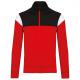 Chaqueta de chándal con cremallera unisex Ref.TTPA390-ROJO/NEGRO DEPORTIVO