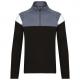 Sudadera de entrenamiento 1/4 de cremallera unisex Ref.TTPA387-GRIS NEGRO/DEPORTIVO