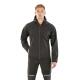 Chaqueta softshell reciclada de 3 capas con capucha hombre Ref.TTR911M-NEGRO