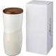 Vaso de cerámica de 370 ml de doble pared Reno Ref.PF100592-BLANCO 