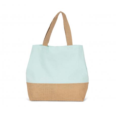 Bolsa de compras de yute & algodón canvas