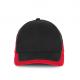 Gorra bicolor 6 paneles Racing Ref.TTKP045-NEGRO/ROJO 