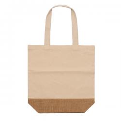 Bolsa realizada en algodón reciclado de 330 g/m² y jute natural MENDES