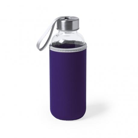 Botella de agua personalizada de cristal 420ml con funda Dokath