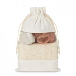 Set de baño en bolsa jute Cuida set