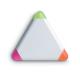 Marcador de colores triangular Triángulo Ref.MDMO7818-BLANCO 